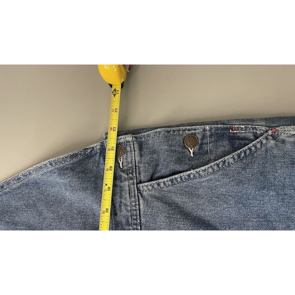 Dickies Bib Overalls Denim Carpenter Workwear Baggy USA Conductor Blue Men 40x32 - Picture 9 of 12